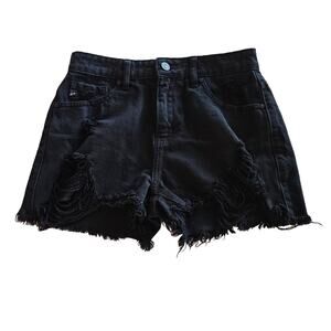 Kancan‎ Black Distressed High Rise Shorts Everythings Awesome Women's 1 / 24